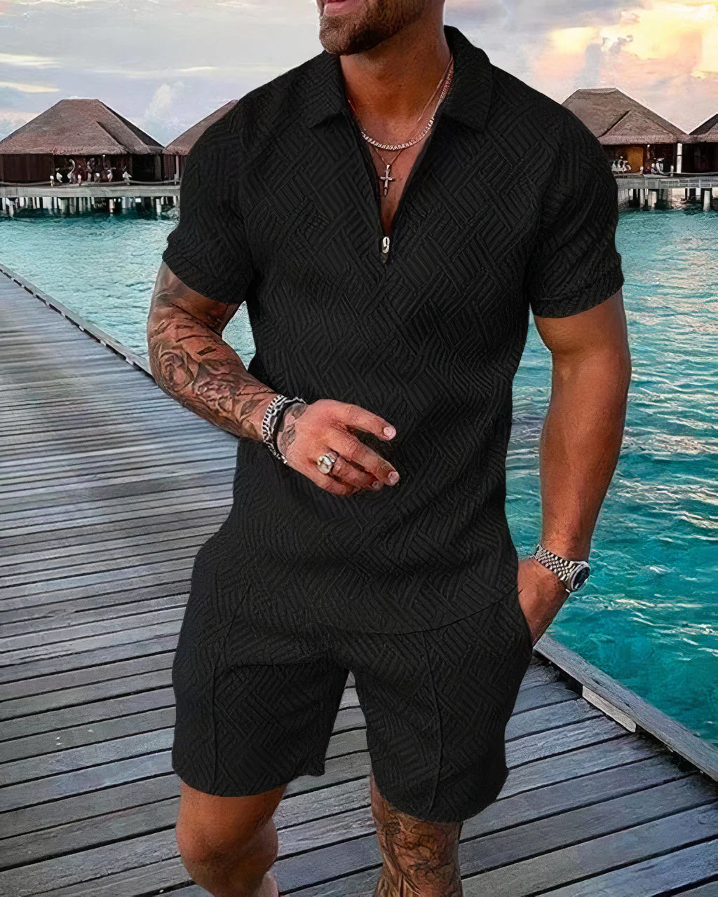 Padraig® | Luxury Polo And Shorts Summer Set For Men - Image 2