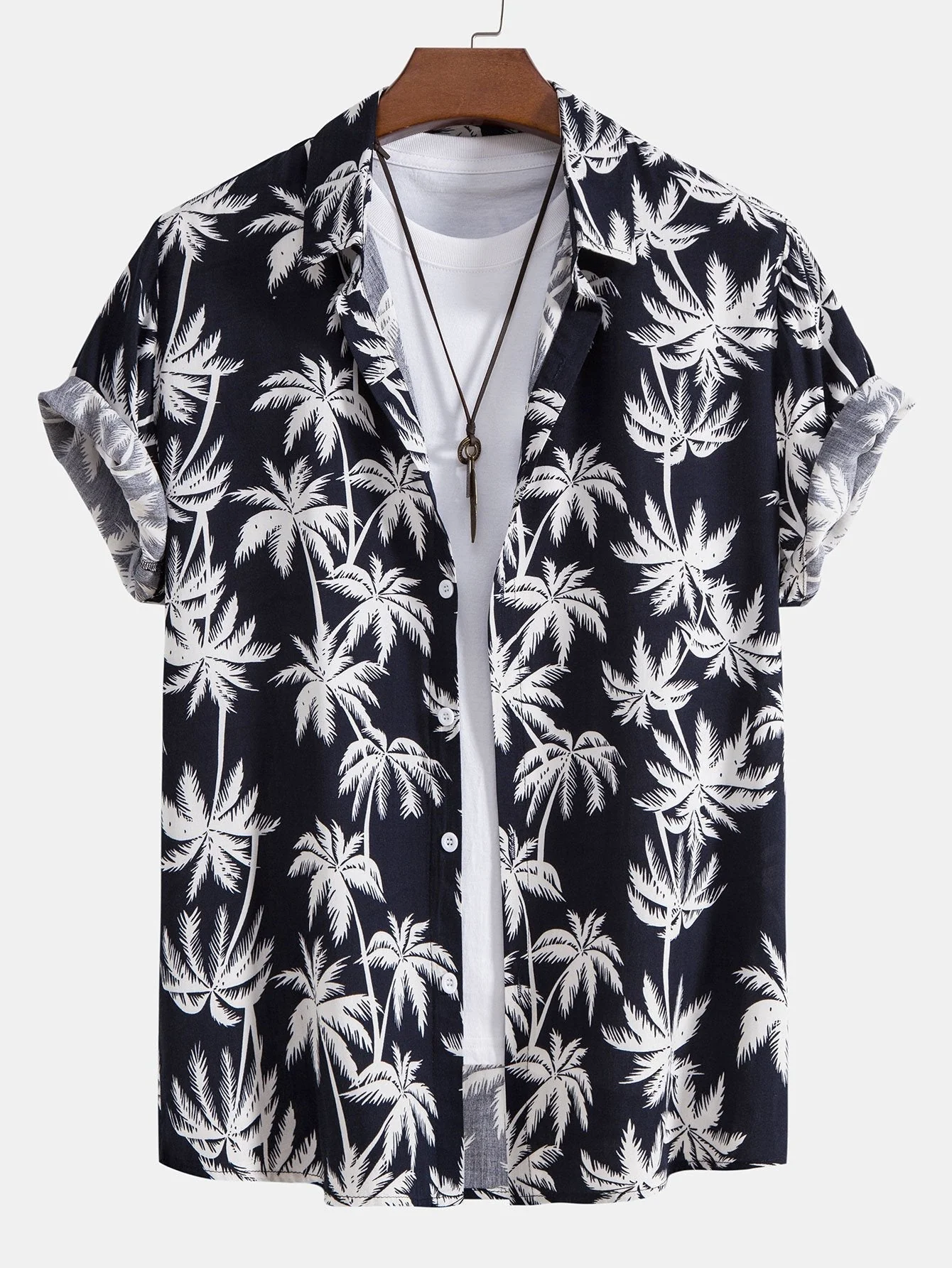 Pancracio® | Palm Tree Print Shirt & Swim Shorts - Image 2