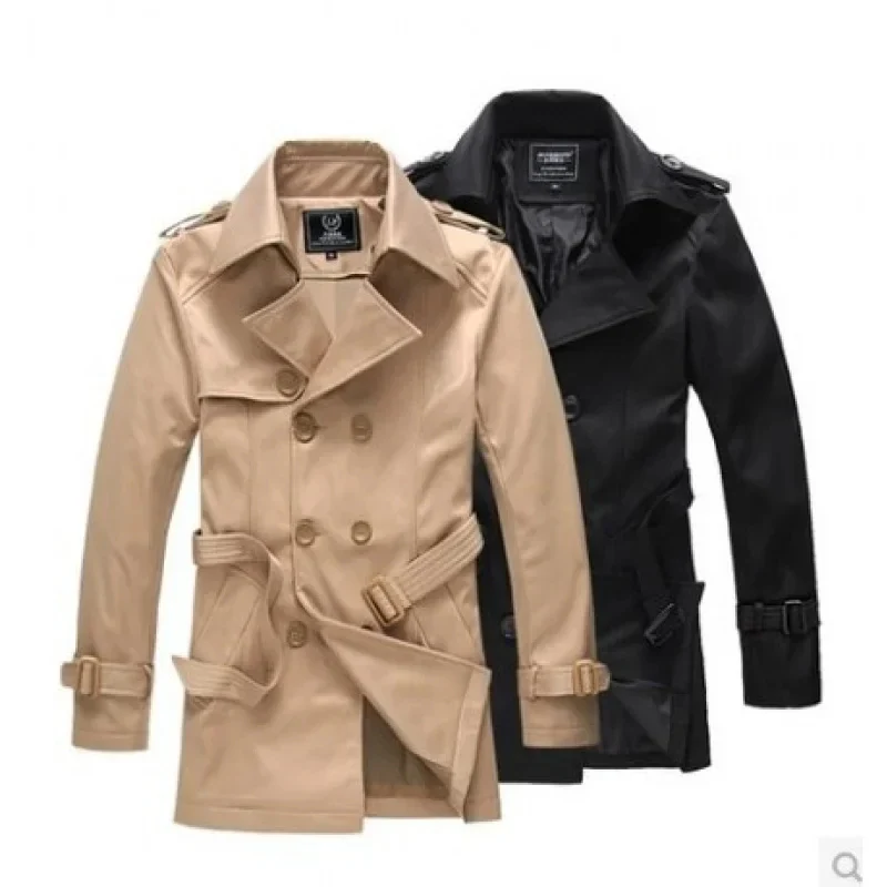 Paris | Men's long trench coat with belt - elegant business coat - Image 7