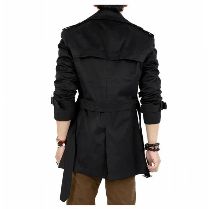 Paris | Men's long trench coat with belt - elegant business coat - Image 8