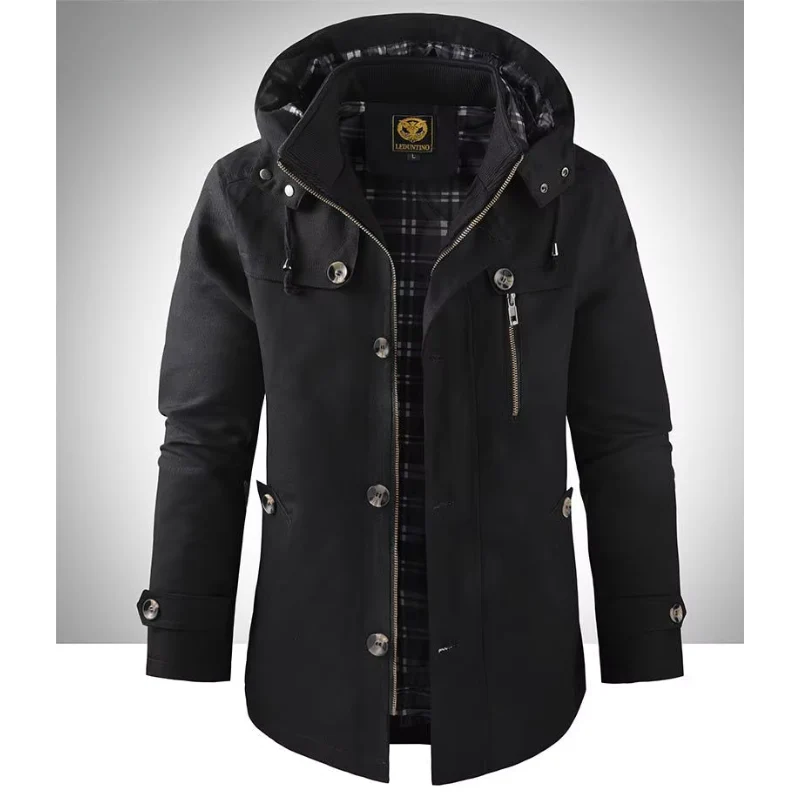 Pascual | Men's Winter Coat Long - Waterproof with Hood and Practical Pockets - Image 2