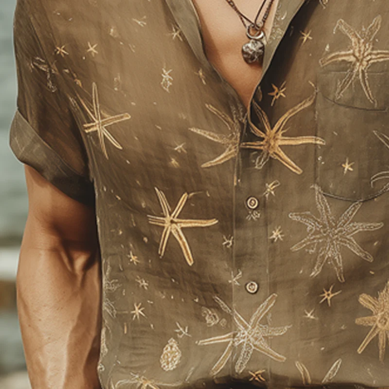 Pat | Men'S Summer Beach Printed Casual Short Sleeve Shirt - Image 4