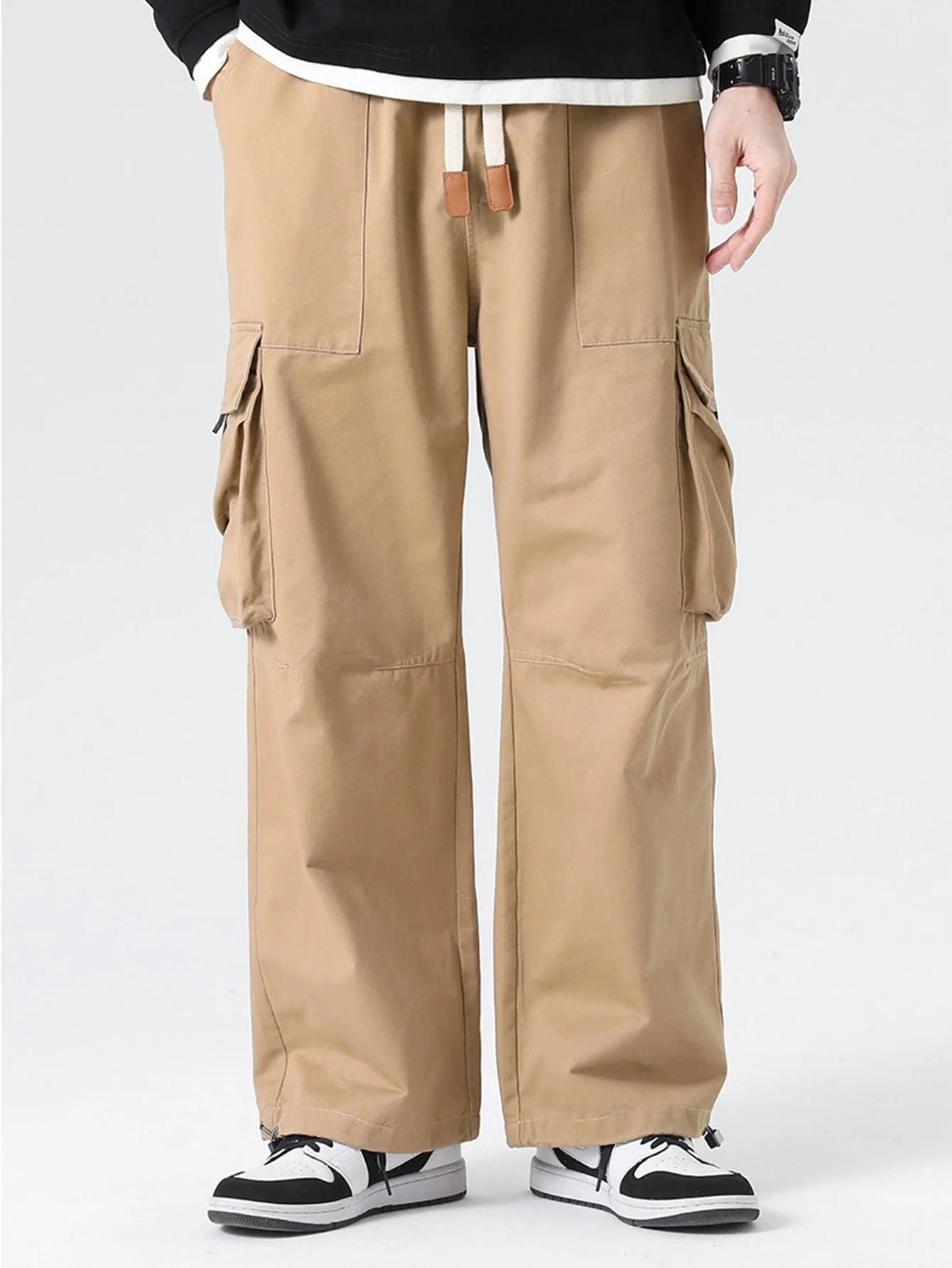 Patricio® | Elastic Drawstring Cuff Parachute Cargo Pants - Image 12