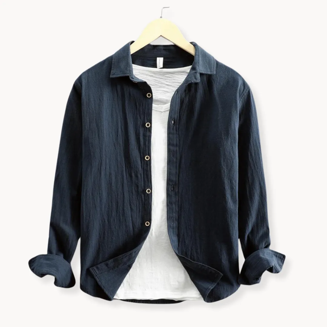 Patricio | Down Long Sleeves Linen Shirt - Image 3