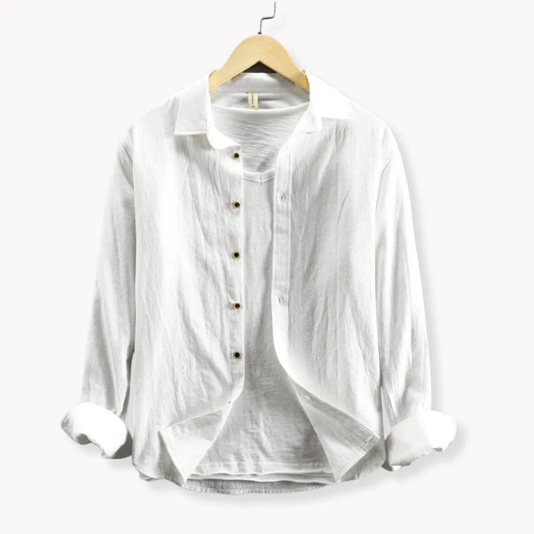 Patricio | Down Long Sleeves Linen Shirt - Image 4