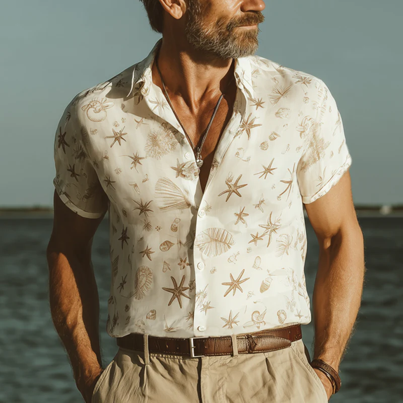 Patrick | Men'S Summer Beach Printed Casual Short Sleeve Shirt - Image 2