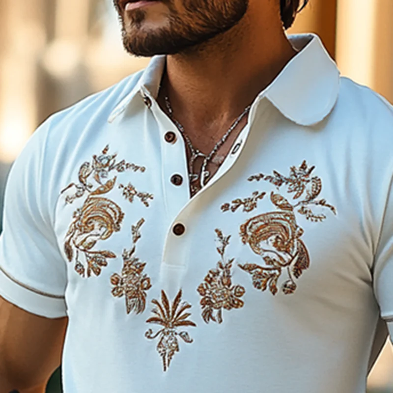 Patrick | Men'S Western Style Embroidered Short Sleeve Polo Shirt - Image 2
