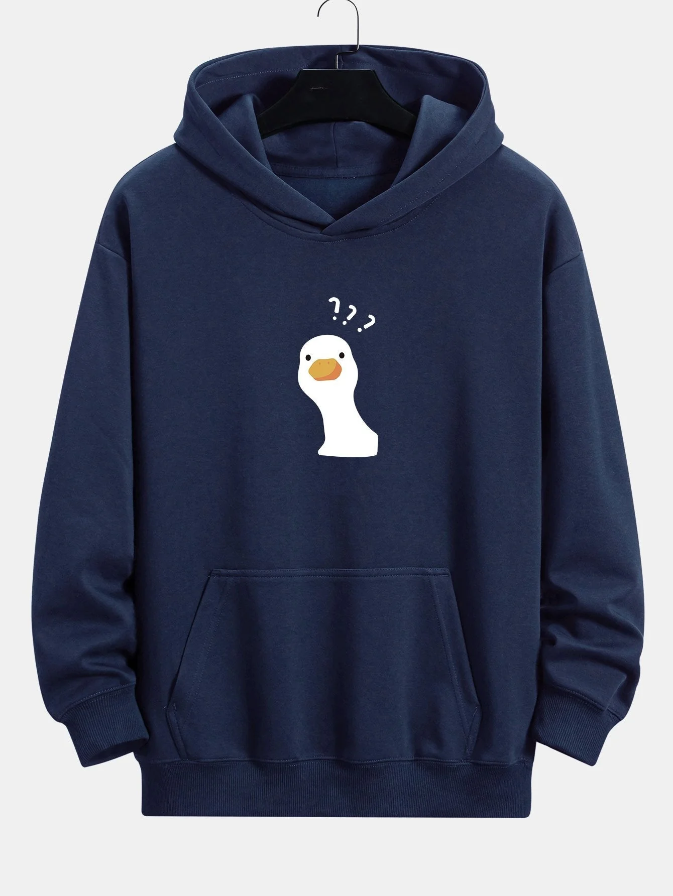 Paul | Question Mark Doubtful Duck Print Relax Fit Hoodie - Image 6