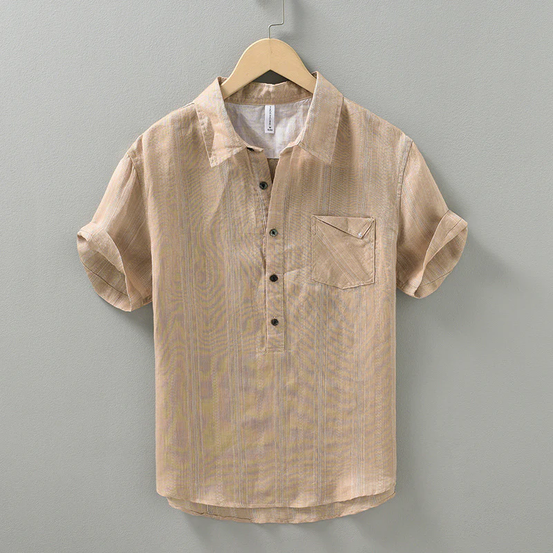 Paul | Sardinia Linen Cotton Polo Shirt - Image 2