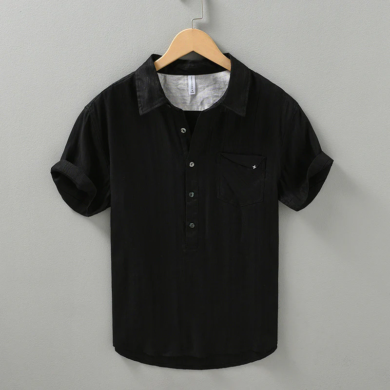 Paul | Sardinia Linen Cotton Polo Shirt - Image 3