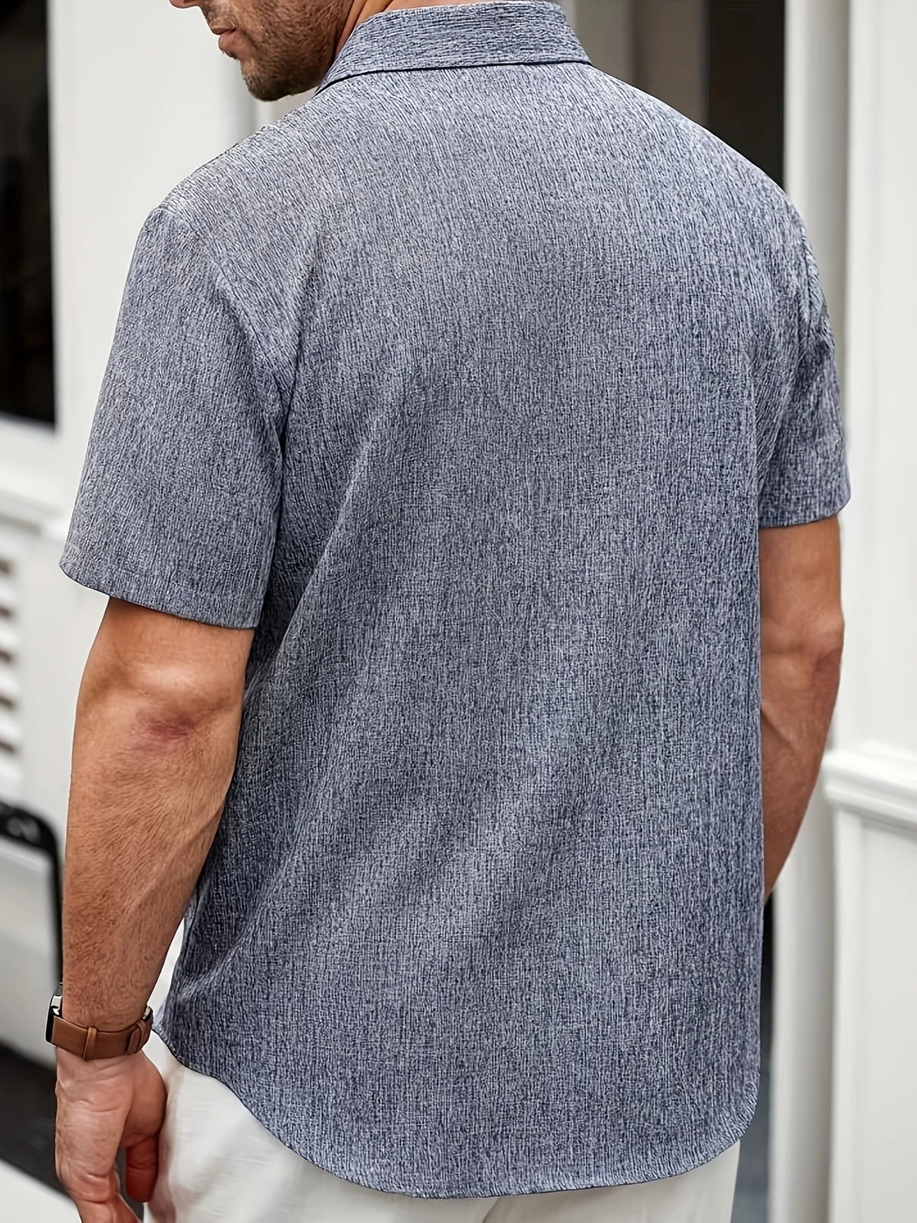 Pax | Lightweight short-sleeved linen blend shirt - Image 11