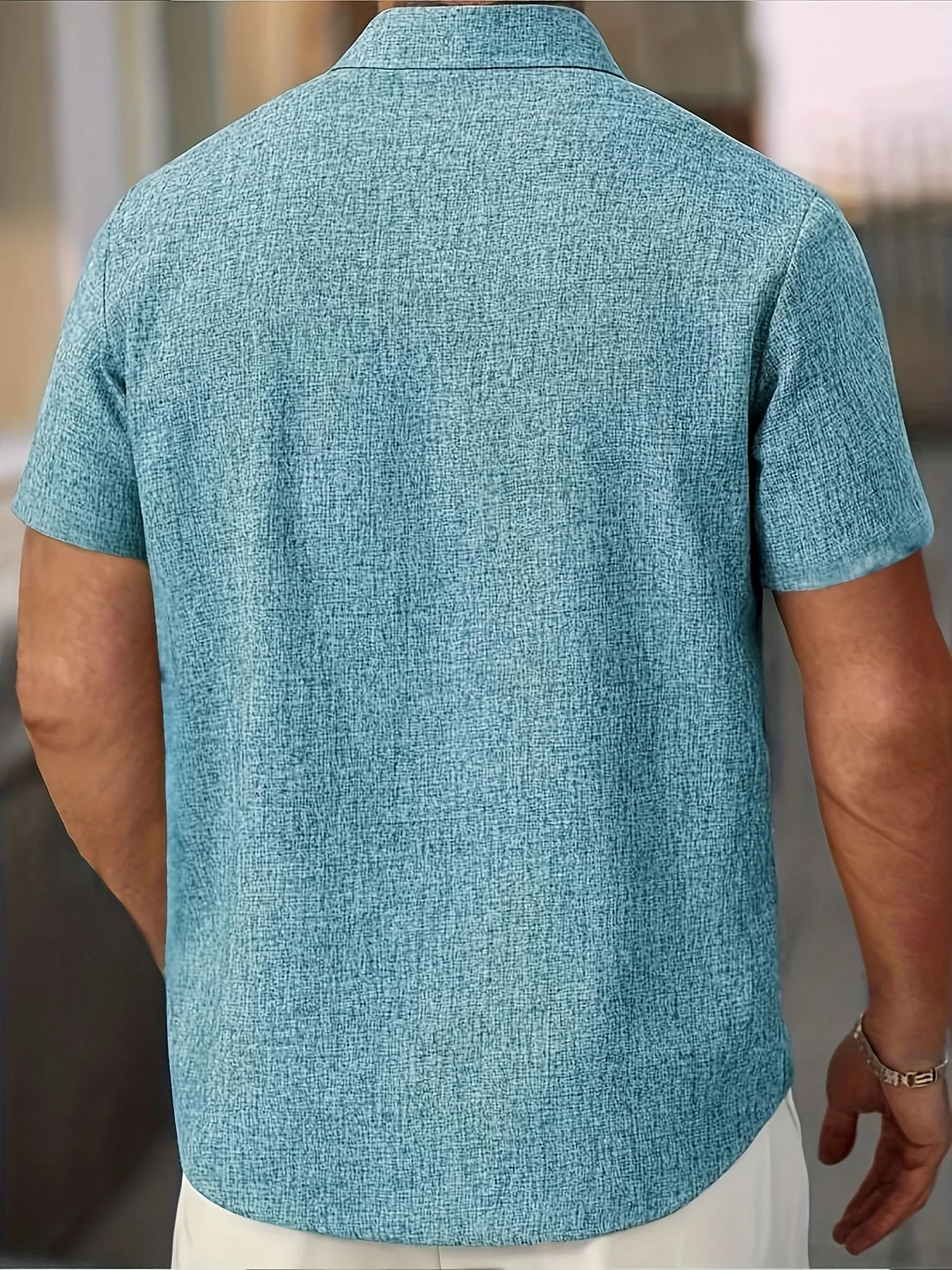 Pax | Lightweight short-sleeved linen blend shirt - Image 7