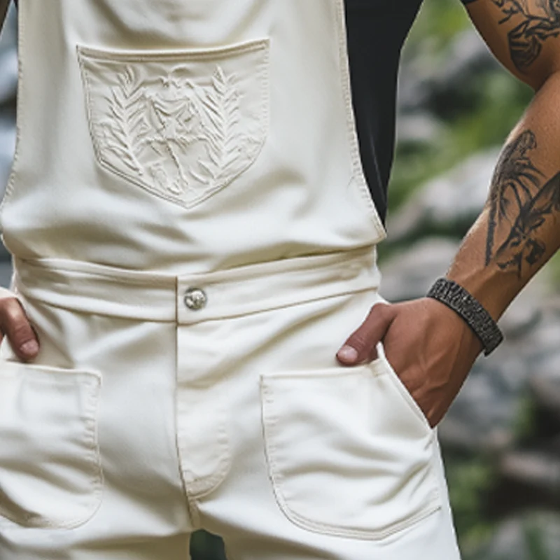 Pedro | Men'S Summer Fashion Embroidered Tassel Overalls - Image 4