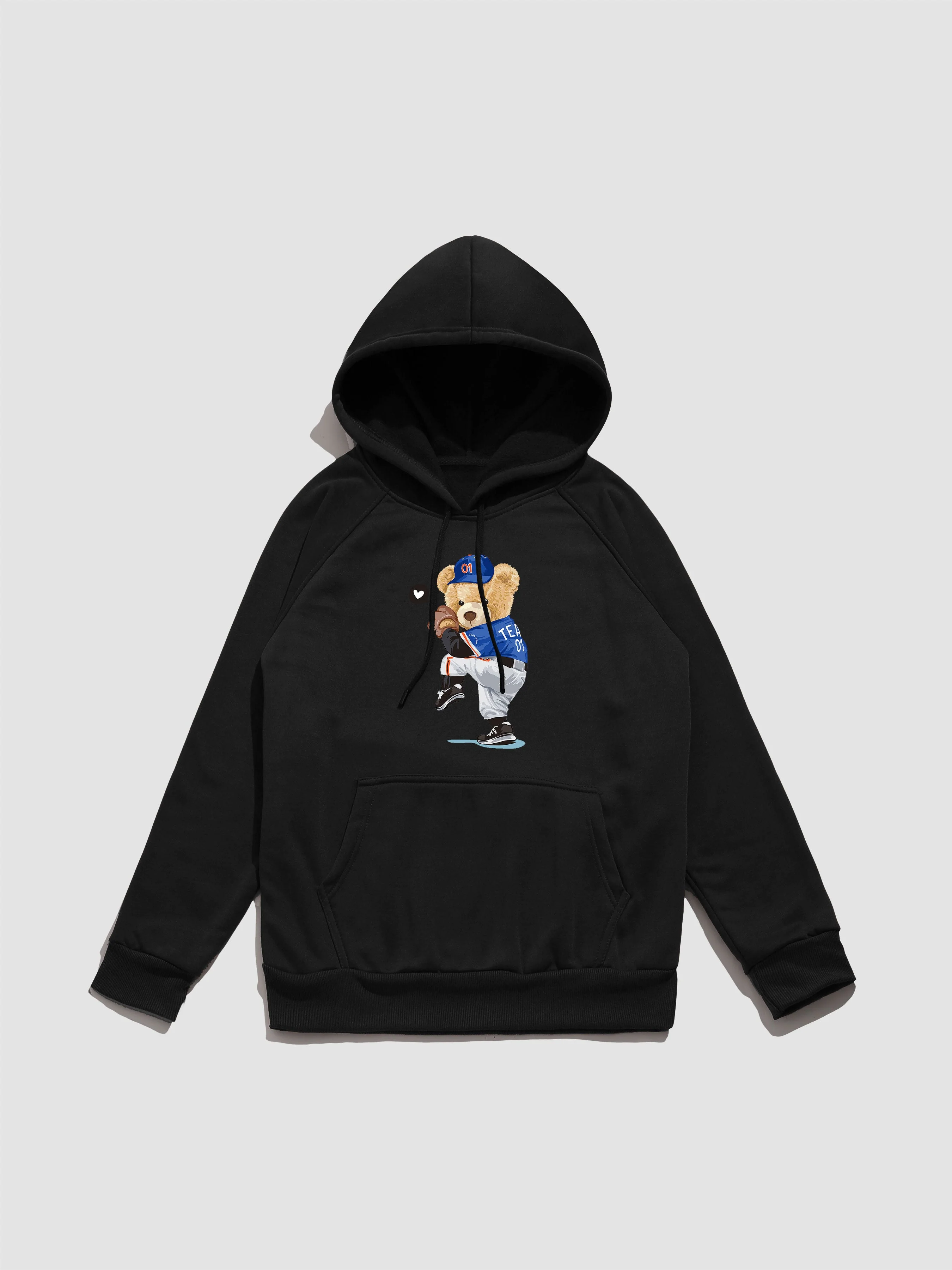 Perry | Baseball Bear Print Hoodie - Image 7