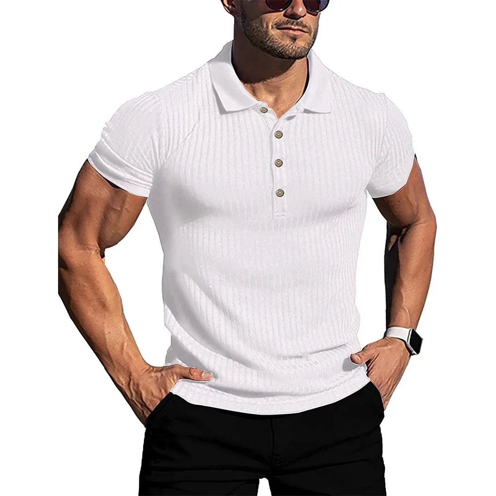 Peter | Elegant Striped Polo Shirt - Image 7