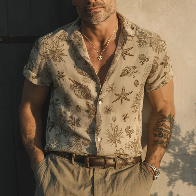 Peter | Men'S Summer Beach Printed Casual Short Sleeve Shirt - Image 2