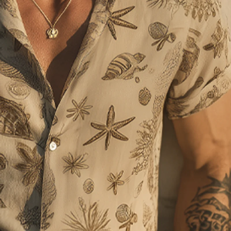 Peter | Men'S Summer Beach Printed Casual Short Sleeve Shirt - Image 4