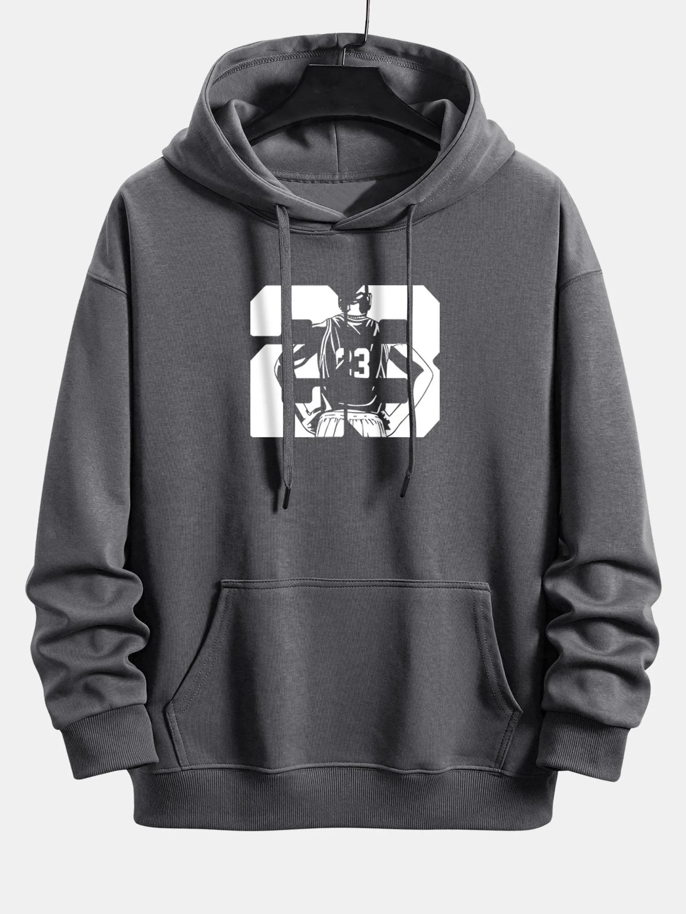 Peter | Number 23 Print Relax Fit Hoodie - Image 2