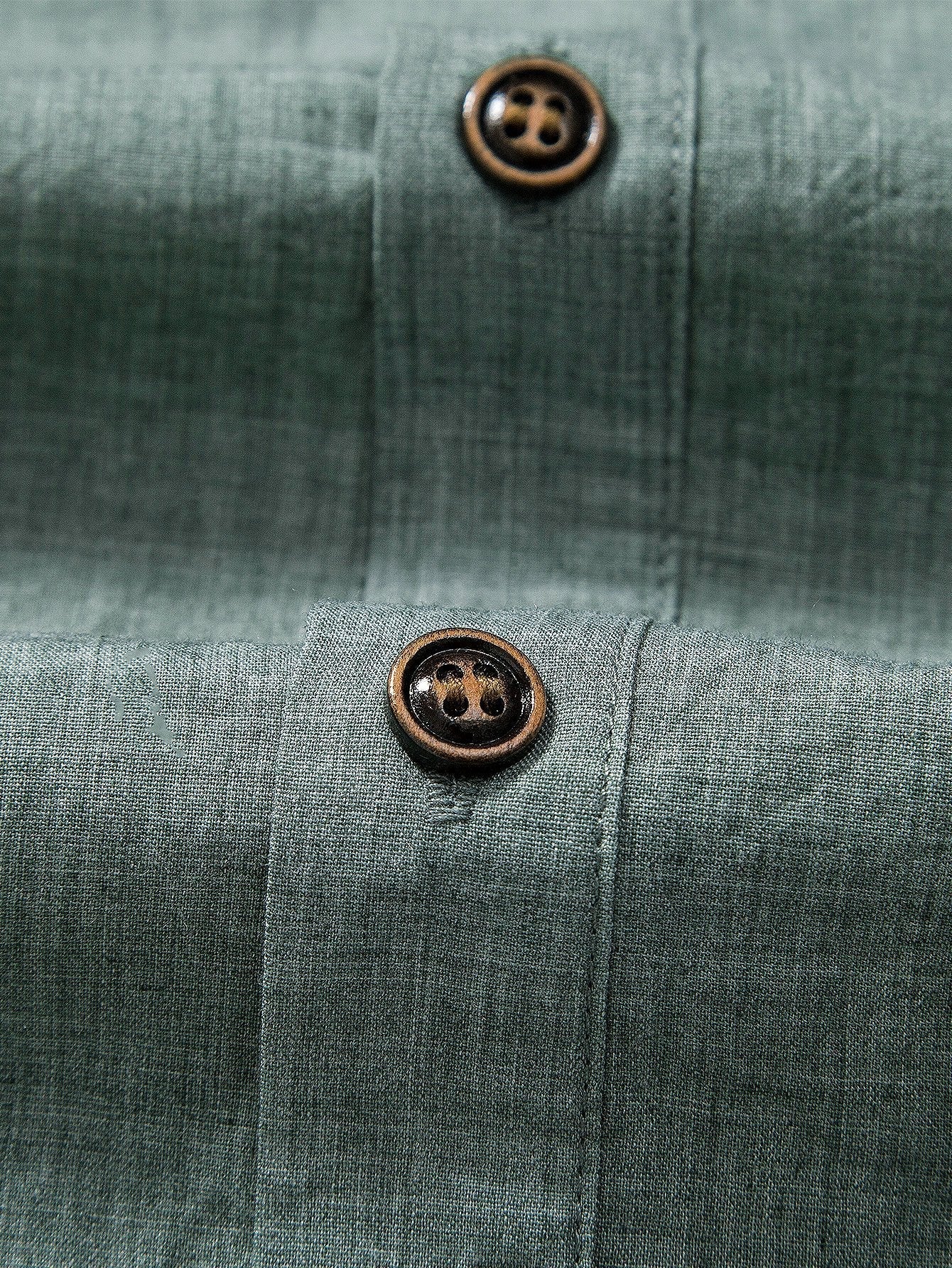 Petronio® | Short Sleeve Half Button Fly Henley Collar Shirt & Straight Leg Linen Pants - Image 13