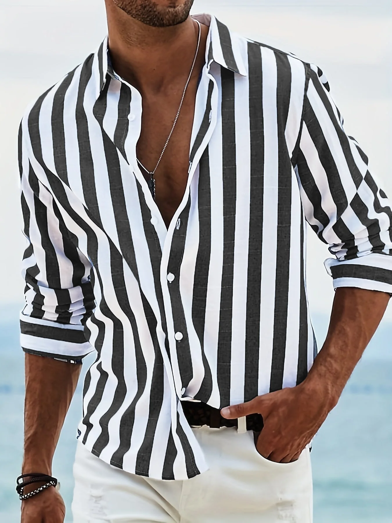 Philip | Elegant Striped Shirt - Image 3