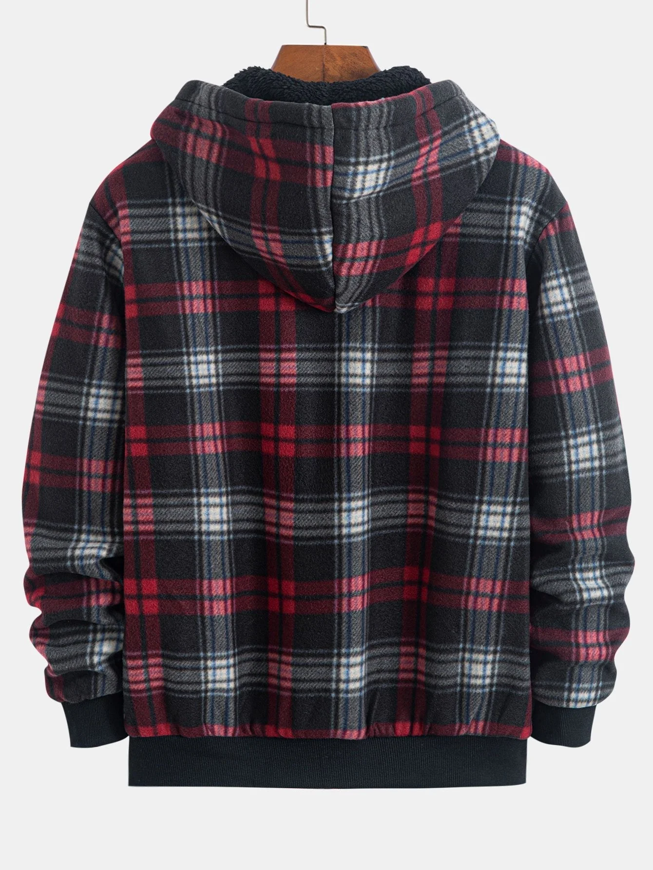 Philip | Teddy Fleece Lined Flannel Hoodie - Image 2