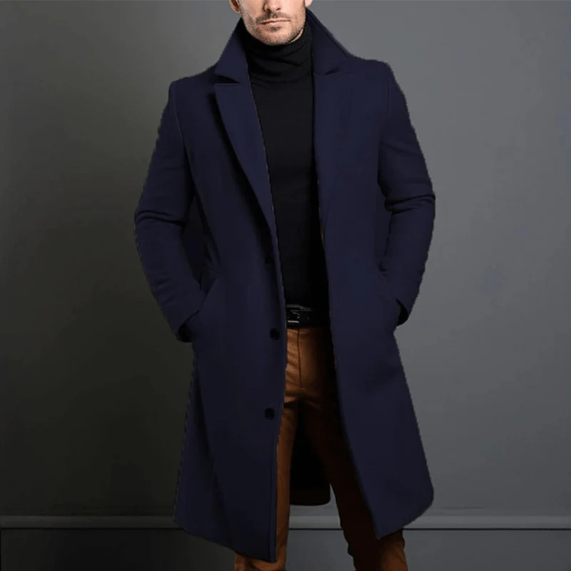 Piero® | Men’s Winter Trench Coats With Lapel Collar - Image 3