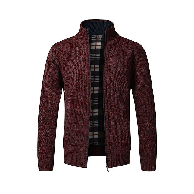 Piero | Stylish zipper knit sweater in Italian design - Image 2