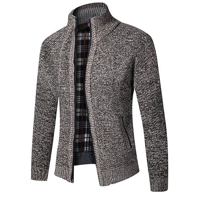 Piero | Stylish zipper knit sweater in Italian design - Image 3