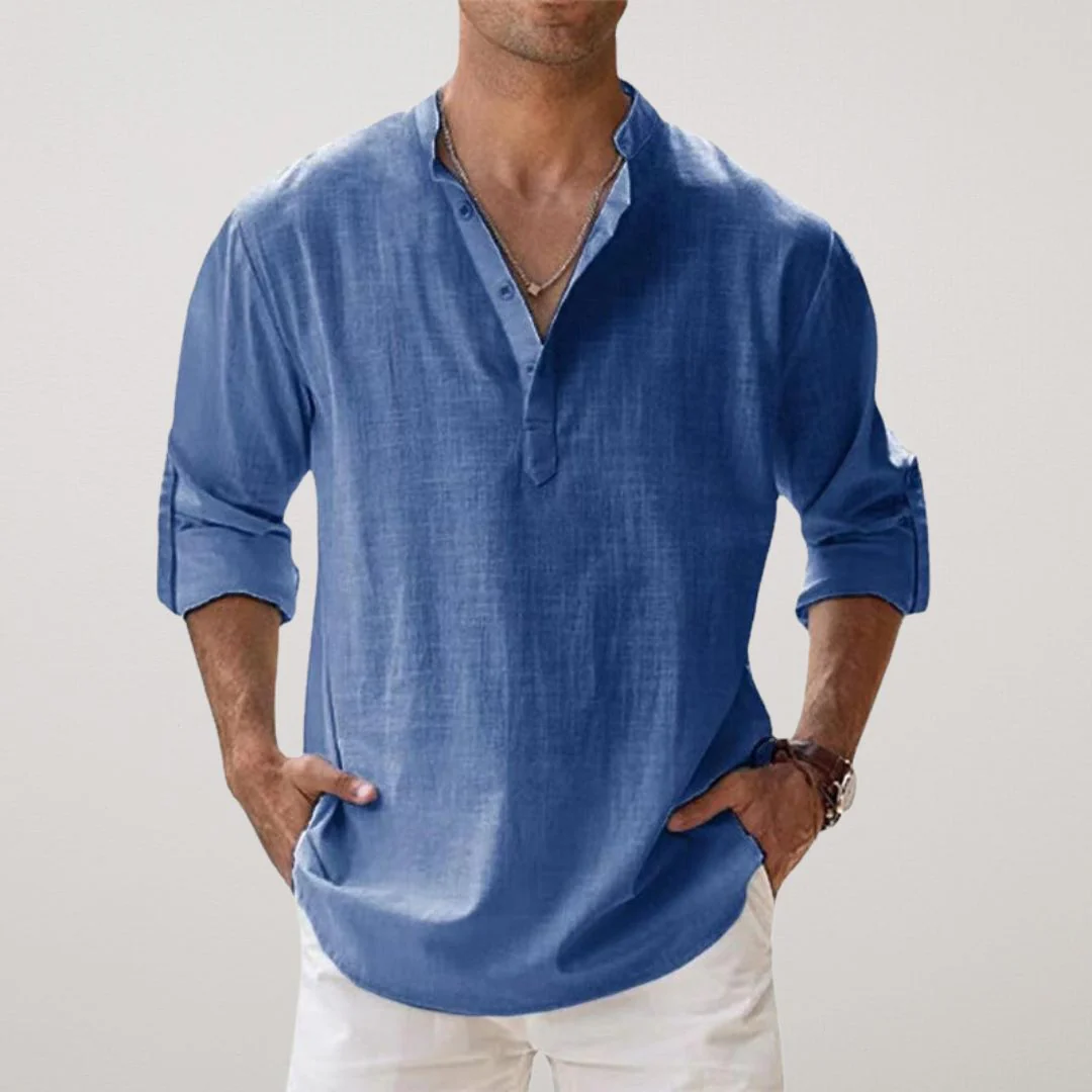 Piers | Breathable linen shirt - Image 11