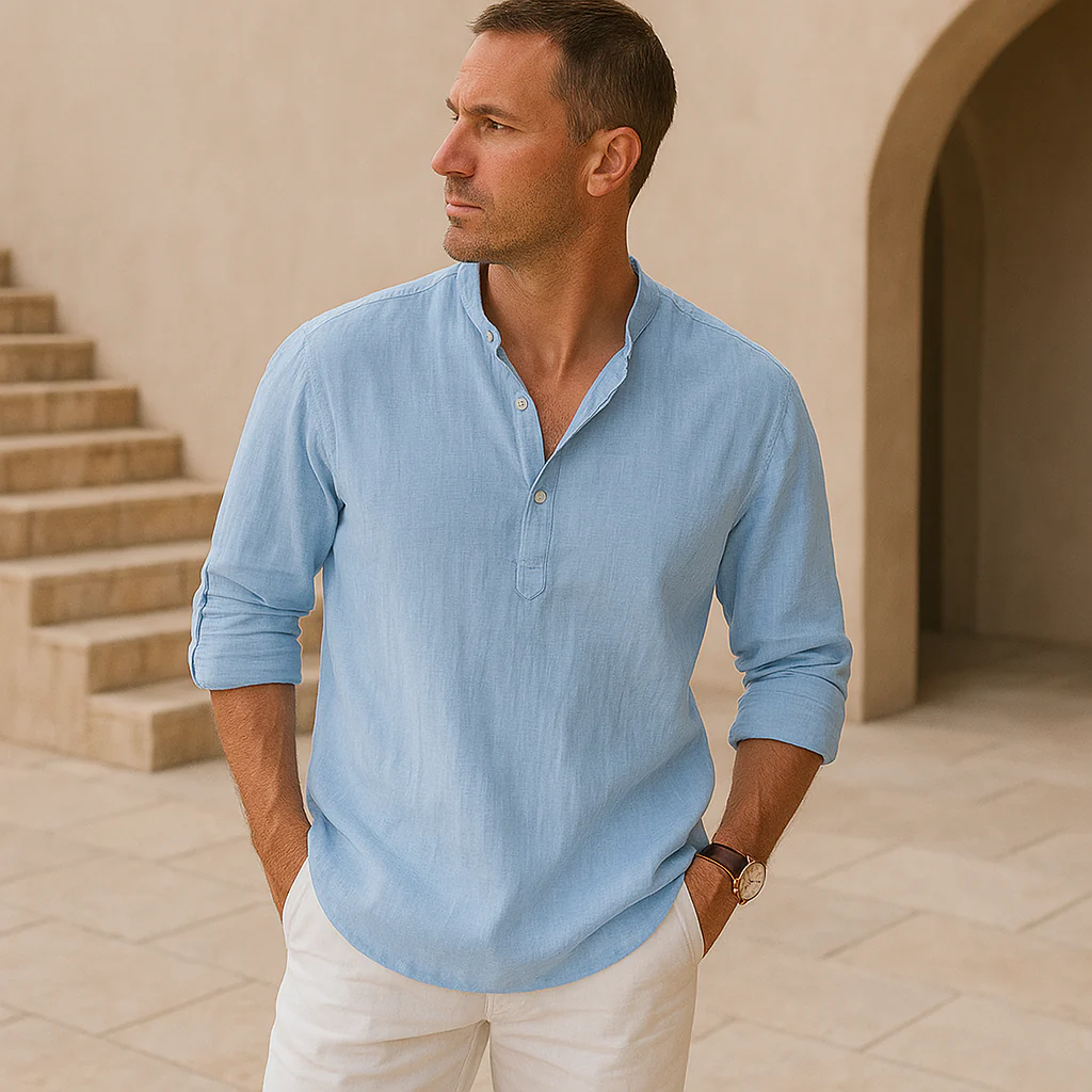 Piers | Breathable linen shirt - Image 2