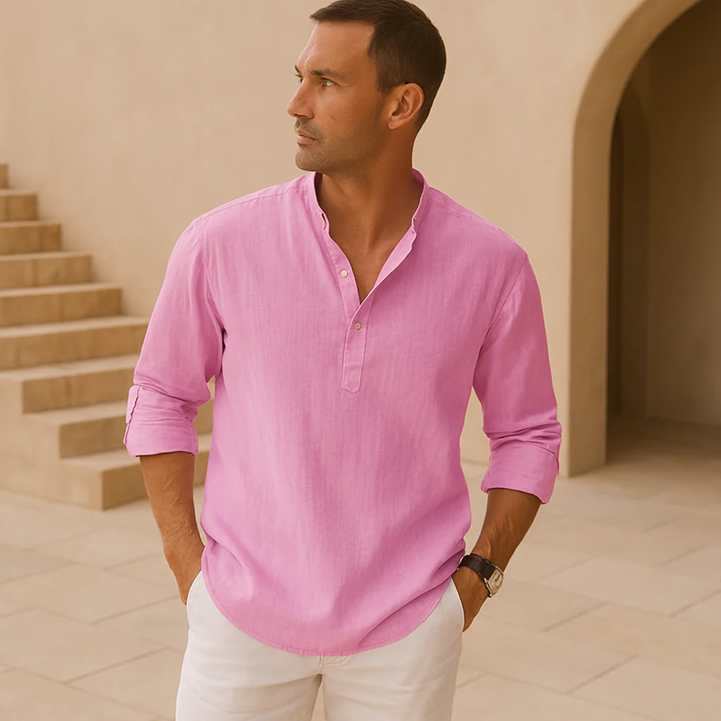 Piers | Breathable linen shirt - Image 4
