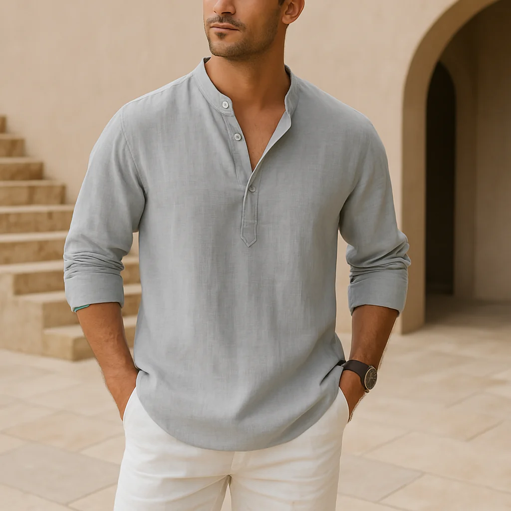 Piers | Breathable linen shirt - Image 5