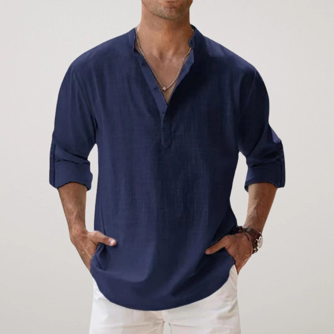 Piers | Breathable linen shirt - Image 6