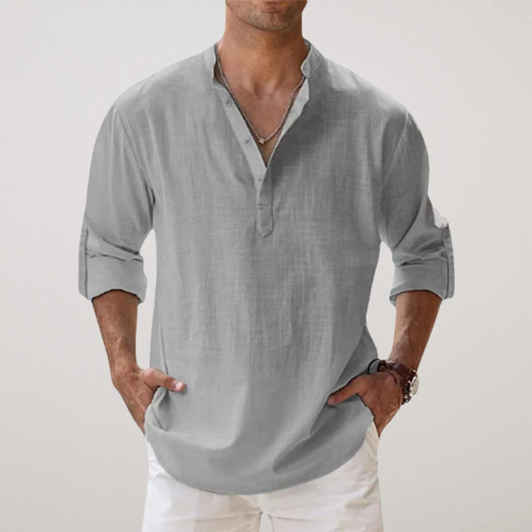 Piers | Breathable linen shirt - Image 7