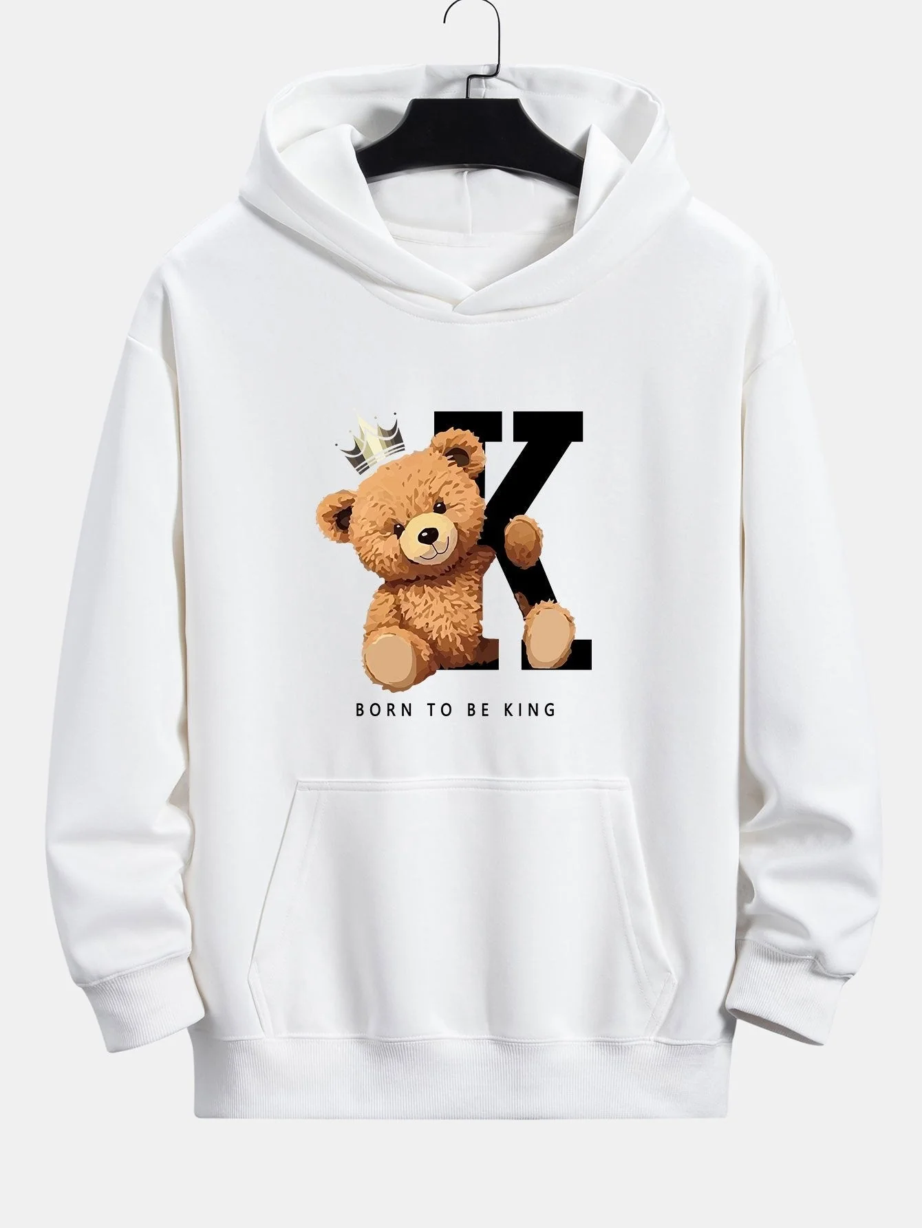 Piran | Crown King Bear Print Relax Fit Hoodie - Image 2