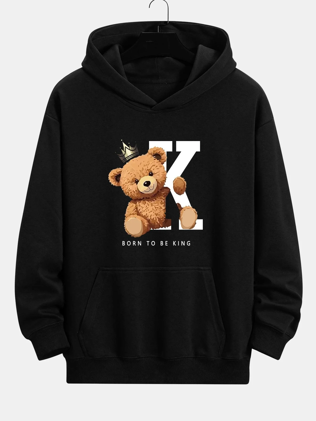 Piran | Crown King Bear Print Relax Fit Hoodie - Image 3