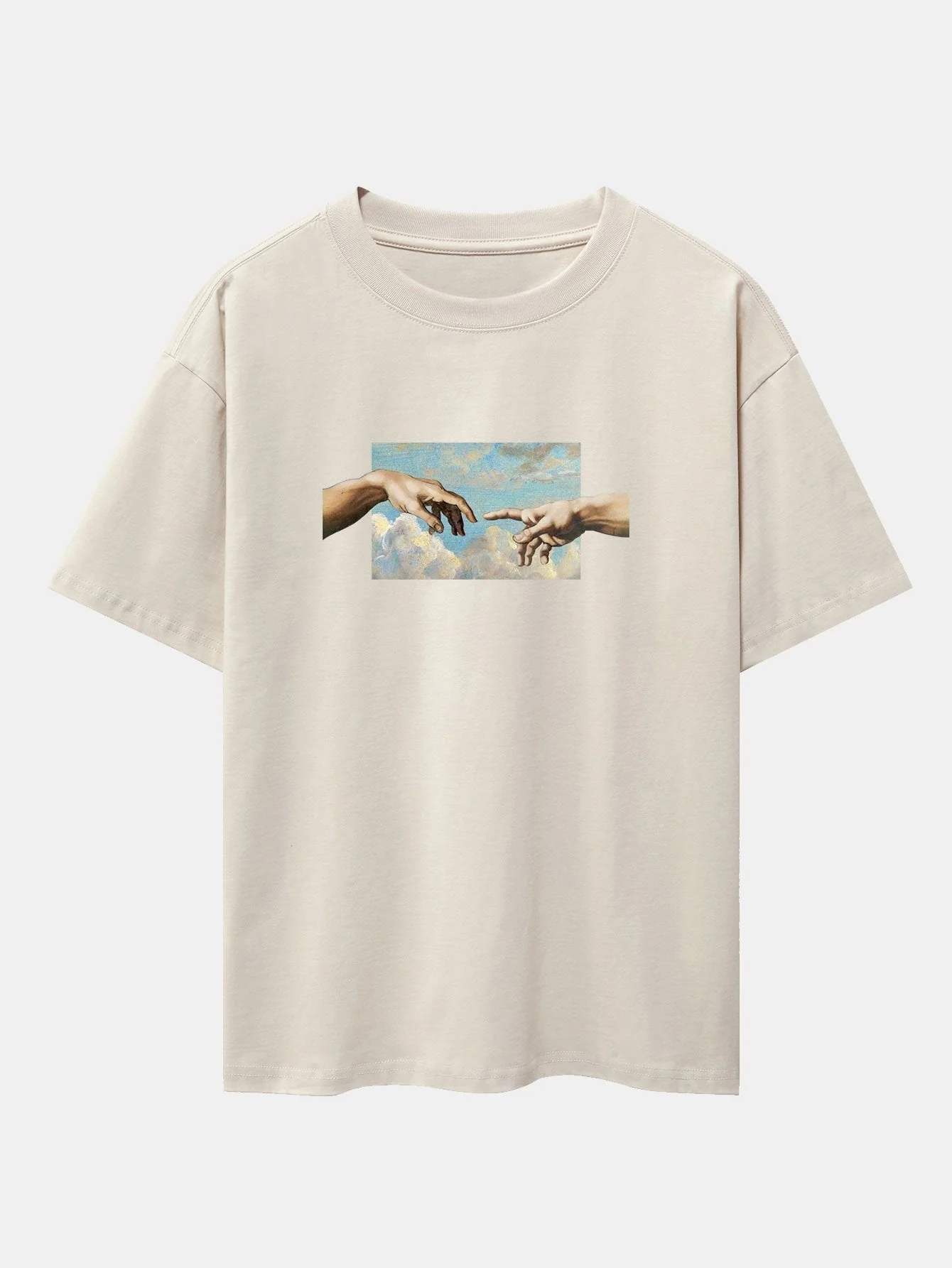 Plinio® | Create Adam Print Heavy Weight Oversize T-Shirt & Corduroy Shorts - Image 5