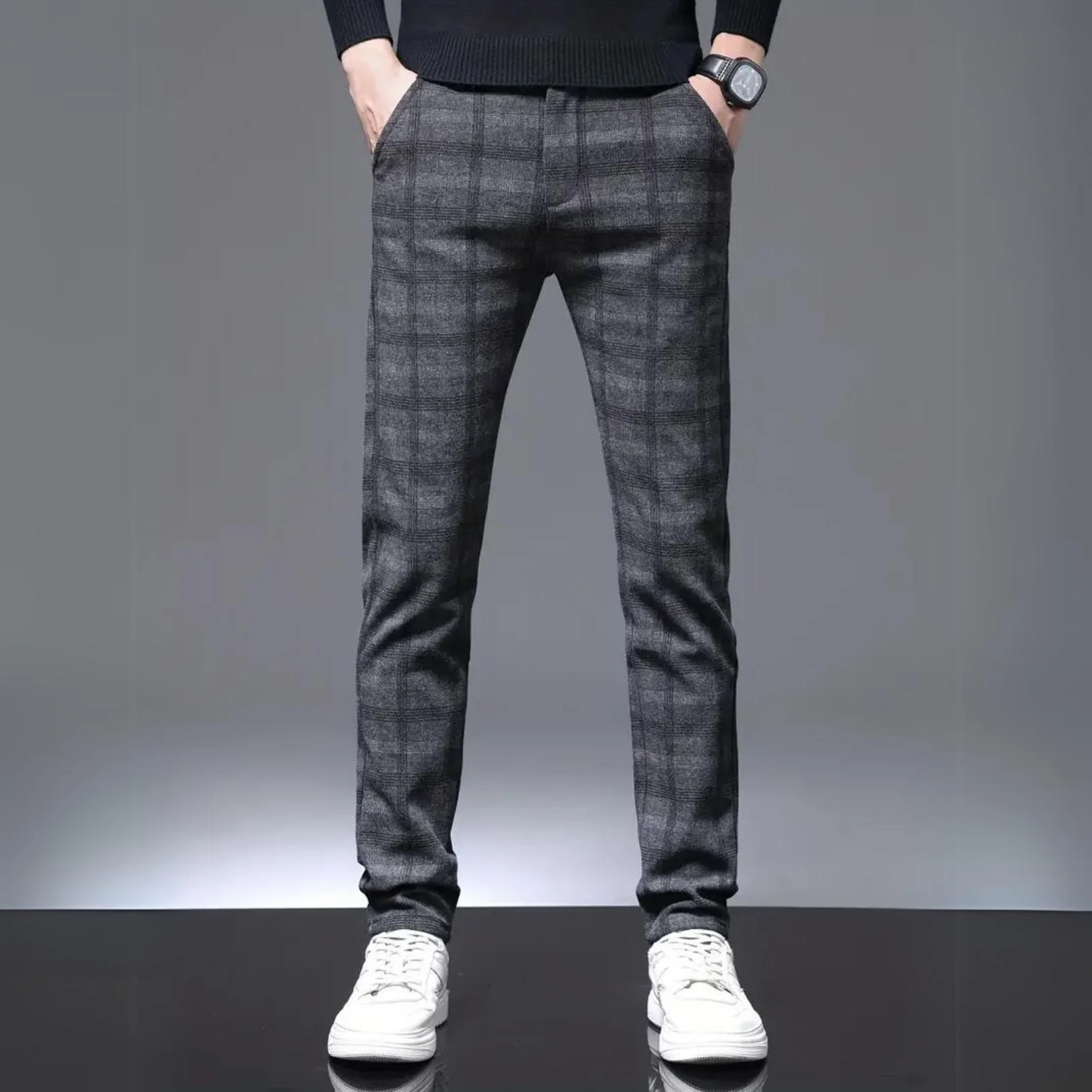 Plinio® | Karo Wool-Hose Gray - Image 2