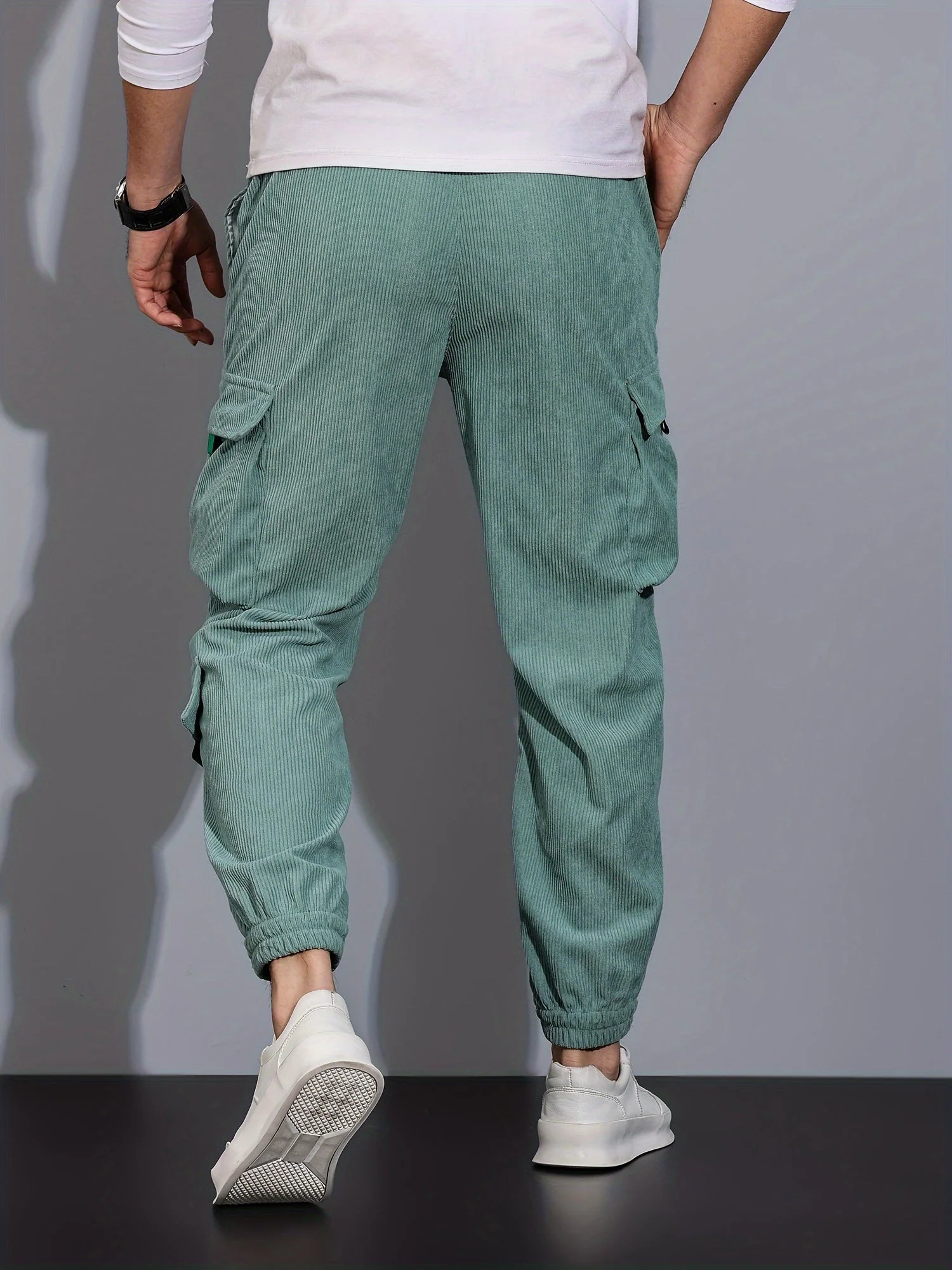 Pompeyo® | Black Cargo Pants For Men - Image 2