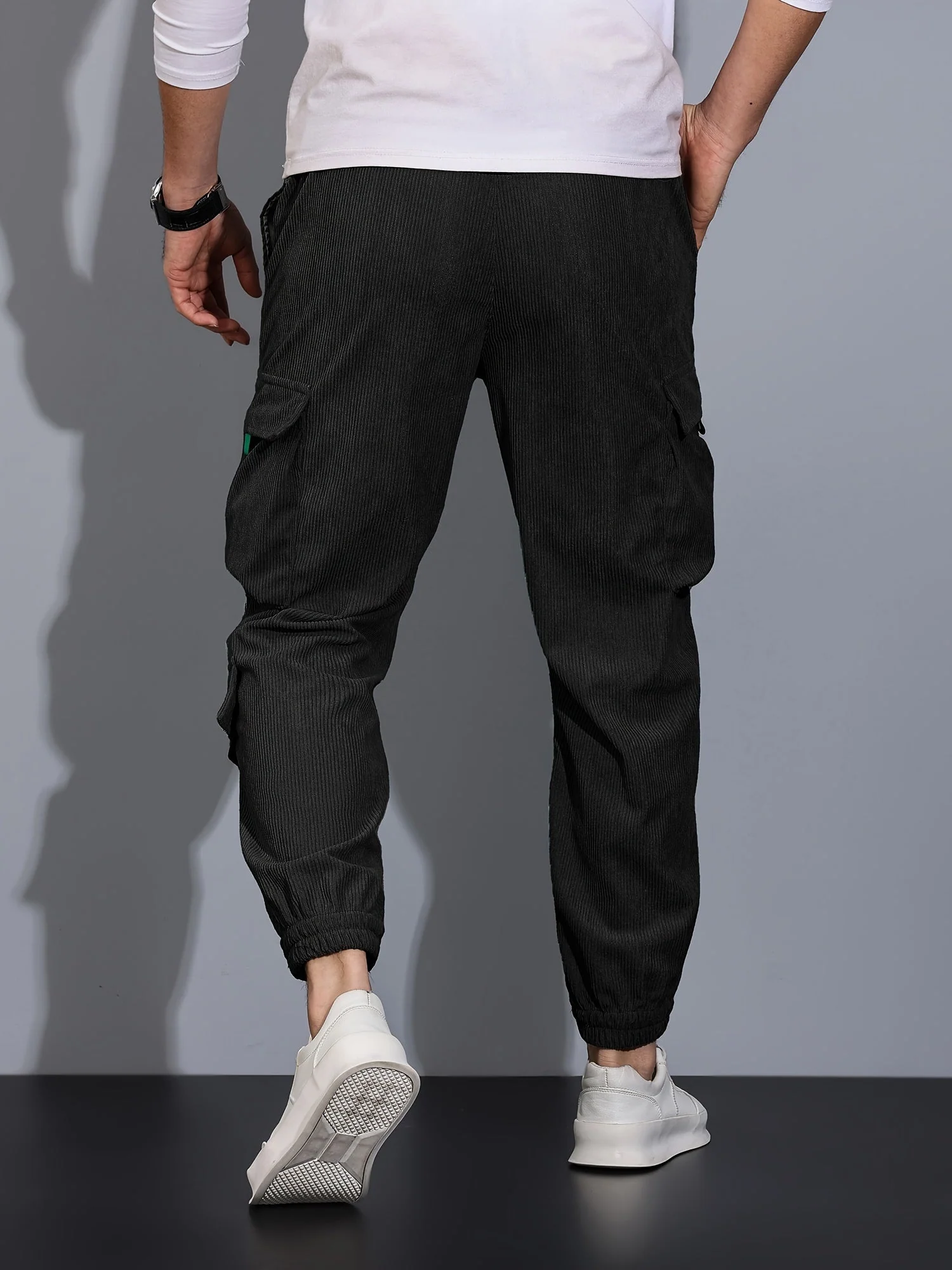 Pompeyo® | Black Cargo Pants For Men - Image 3