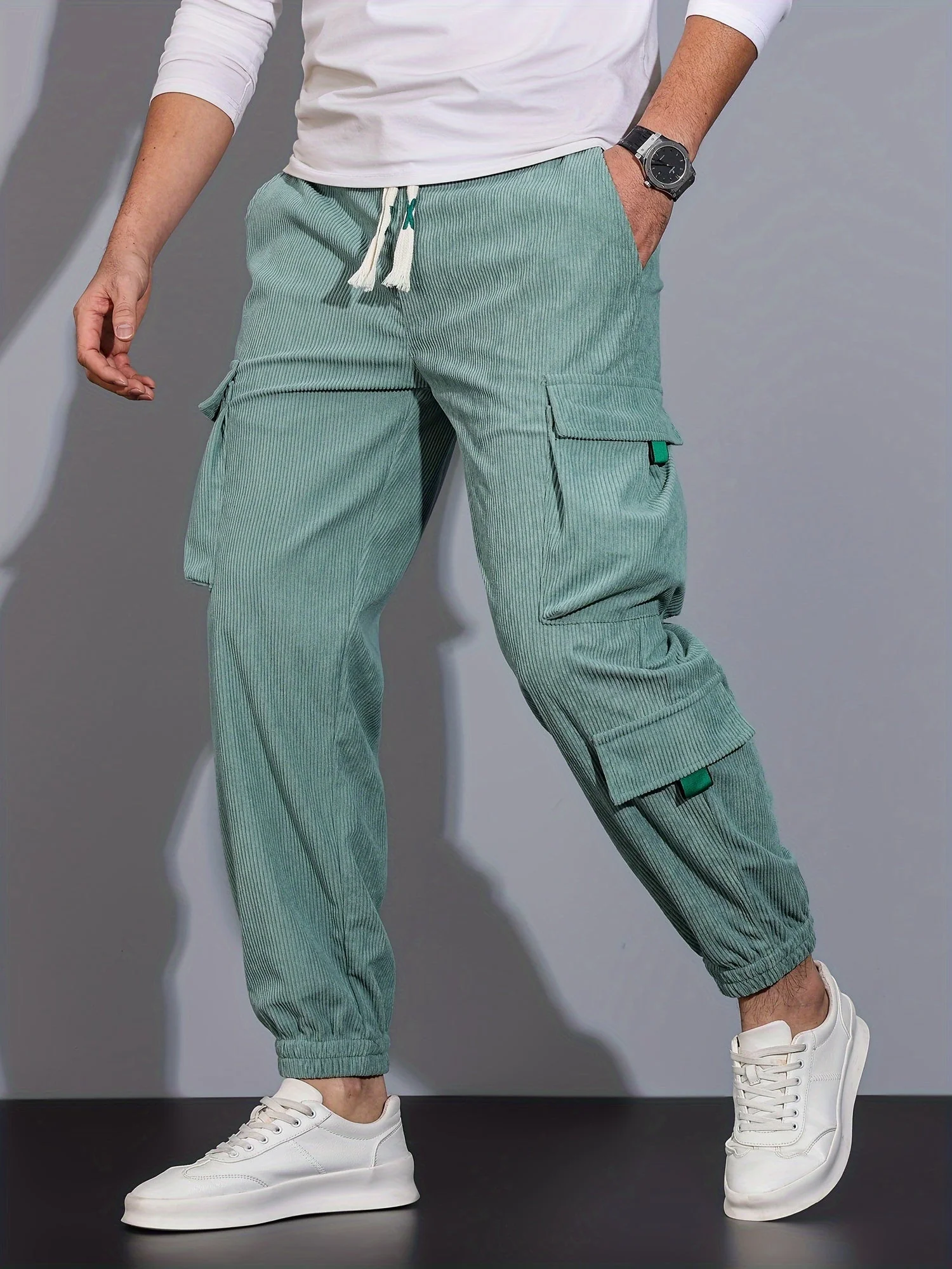 Pompeyo® | Black Cargo Pants For Men - Image 7