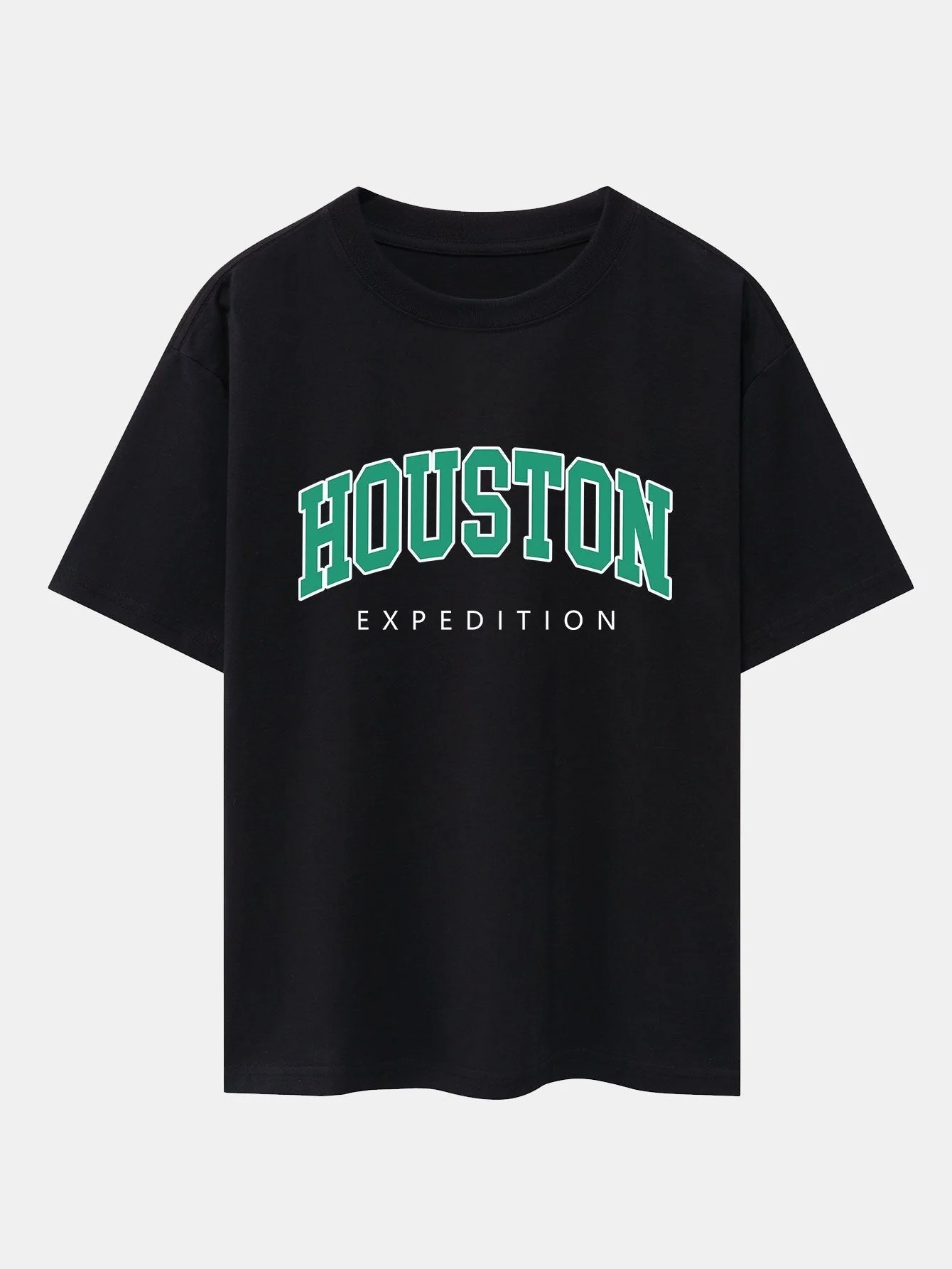 Prisciliano® | Houston Print Drop Shoulder Oversize T-Shirt & Sweat Shorts - Image 2