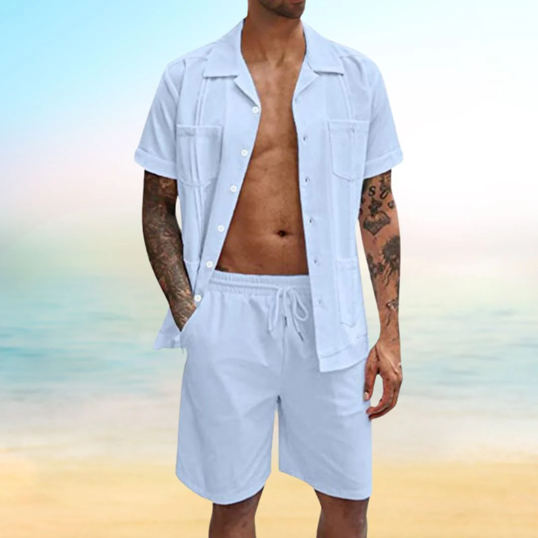 Quentin® | Shirt & Shorts Summer Set For Men - Image 4