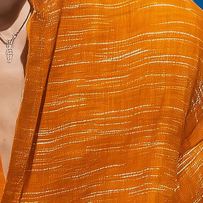 Quentin | Men'S Summer Fashion Printed V-Neck Long Sleeve Shirt - Image 4