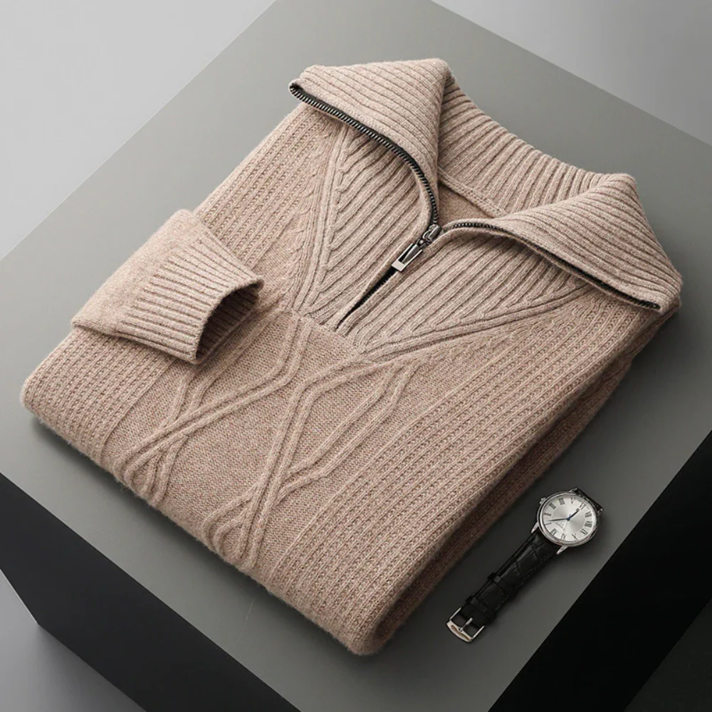 Quinn | Taranto Merino Wool Zip Sweater - Image 10