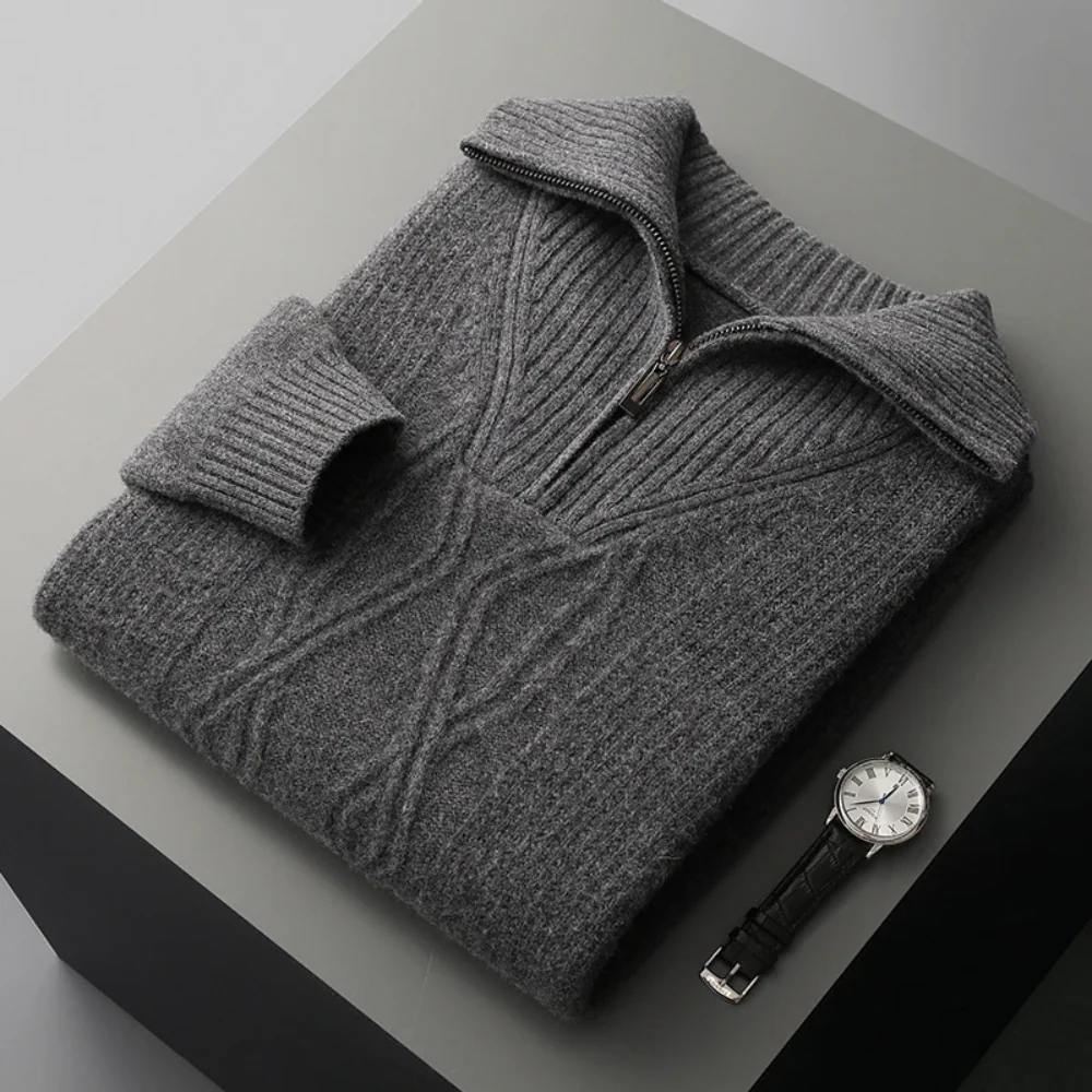 Quinn | Taranto Merino Wool Zip Sweater - Image 11