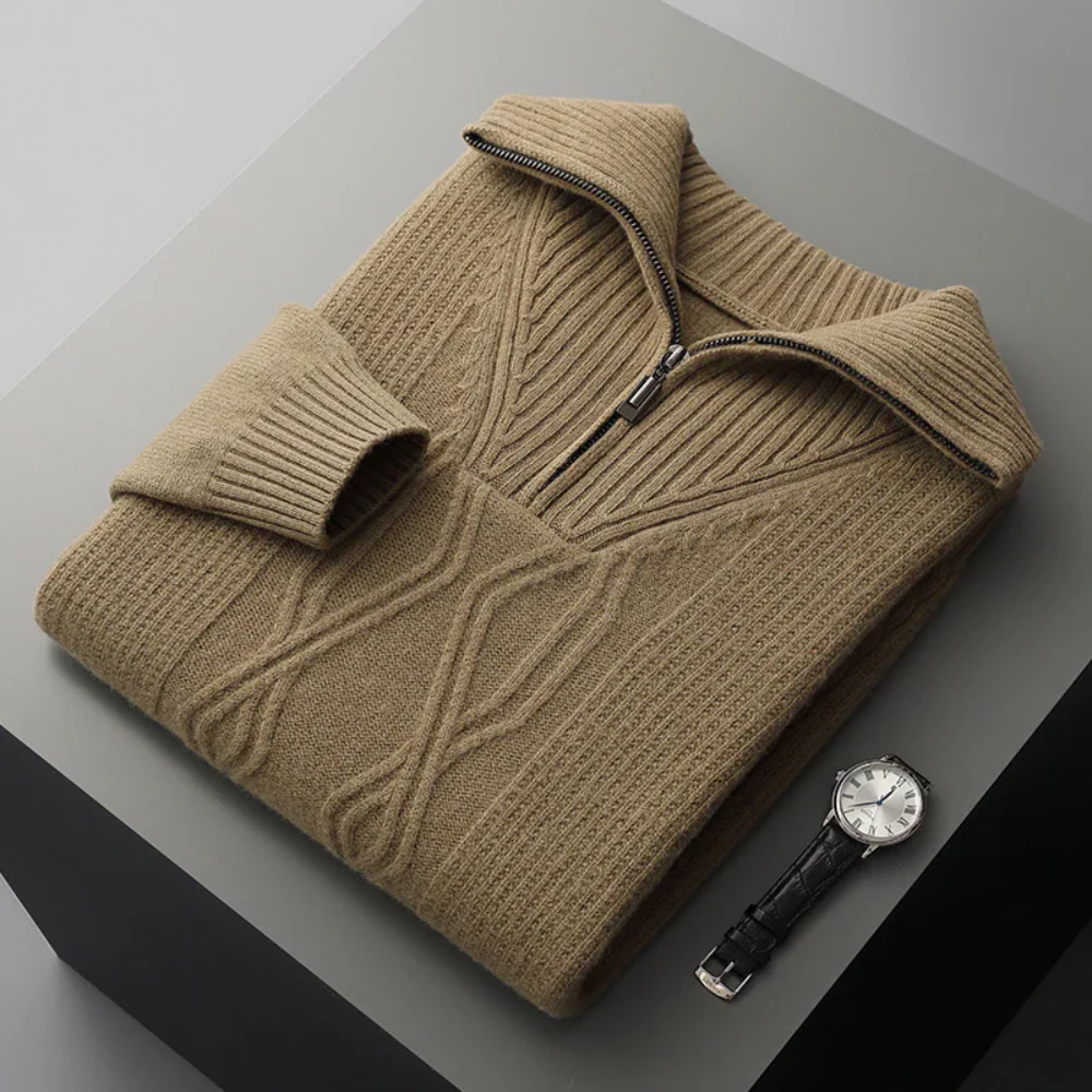 Quinn | Taranto Merino Wool Zip Sweater - Image 12