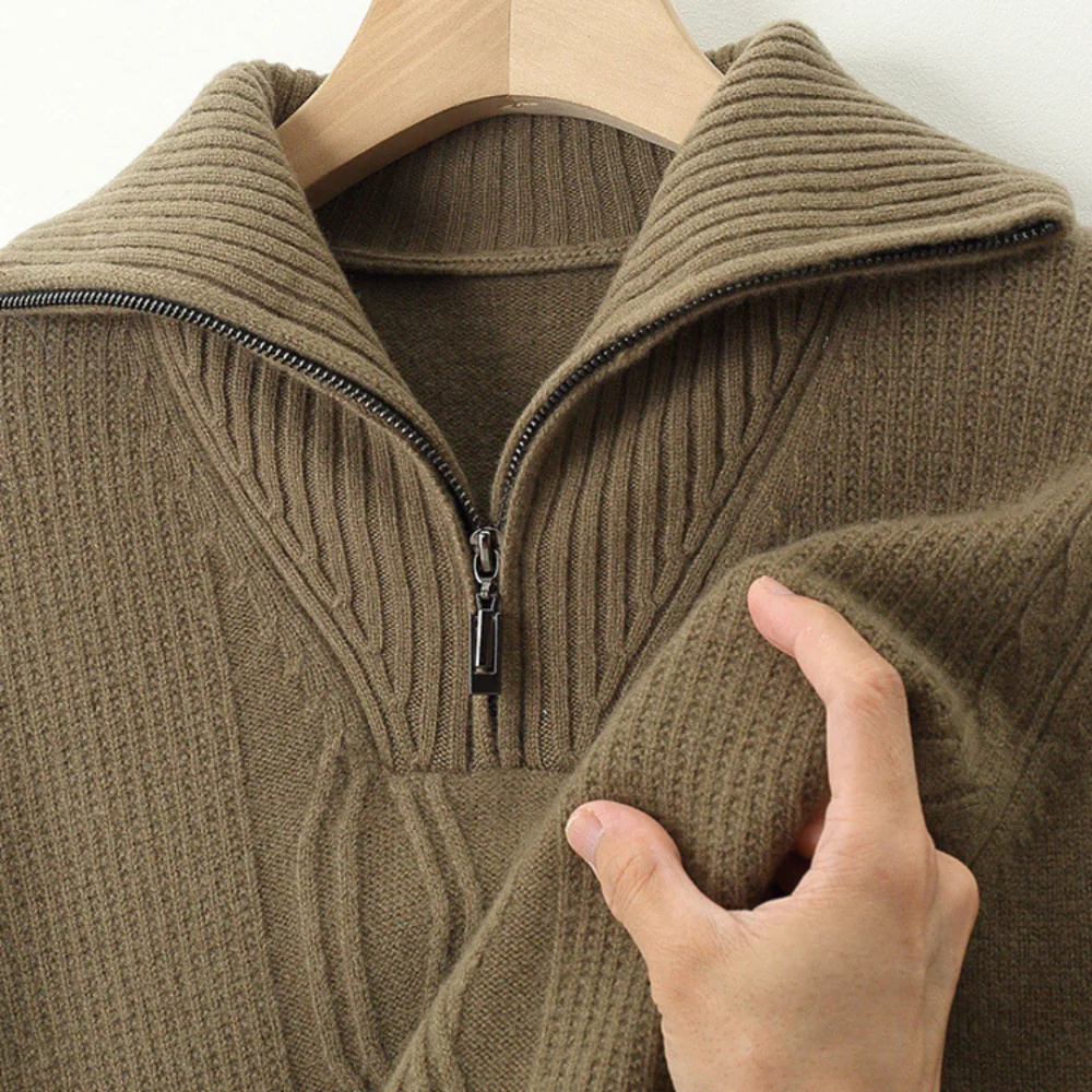 Quinn | Taranto Merino Wool Zip Sweater - Image 13