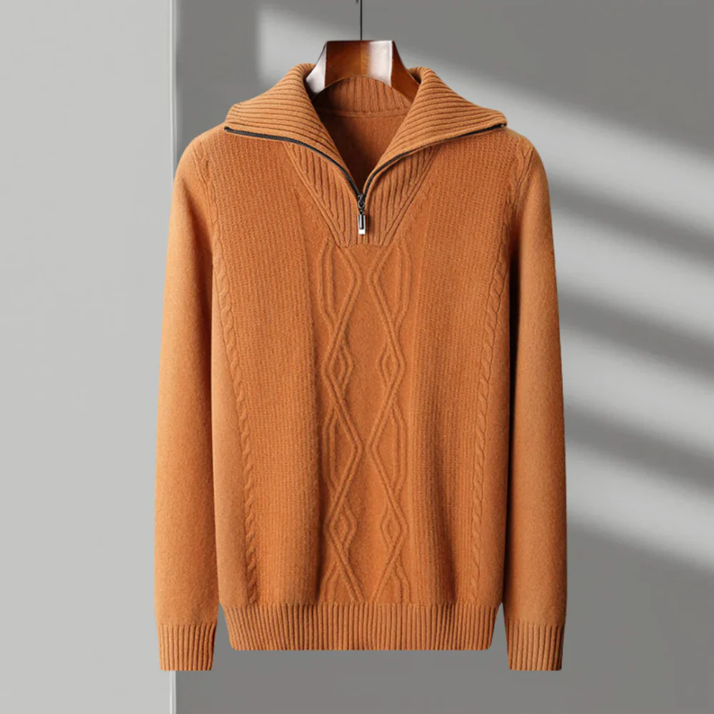 Quinn | Taranto Merino Wool Zip Sweater - Image 3