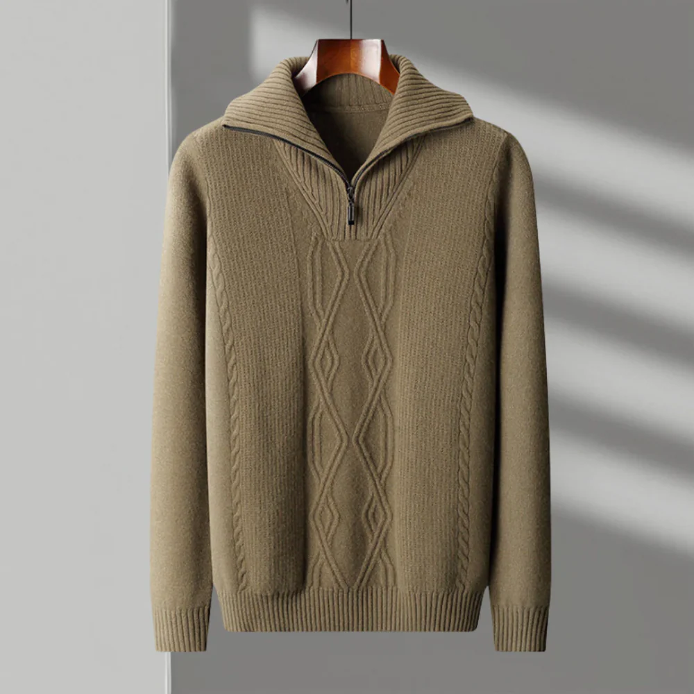 Quinn | Taranto Merino Wool Zip Sweater - Image 4